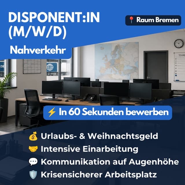 Beispielanzeige für eine Disponenten-Stelle im Nahverkehr
